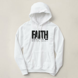 Moletom Faith Hoodie Christian Sweatshirt com Bíblia Verse