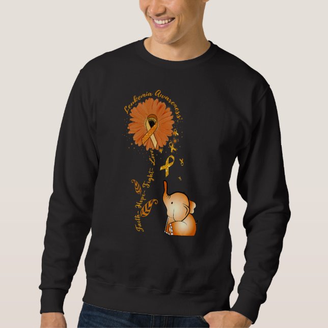 Moletom Faith Hope Fight Love Elephflower Leukemia (Frente)