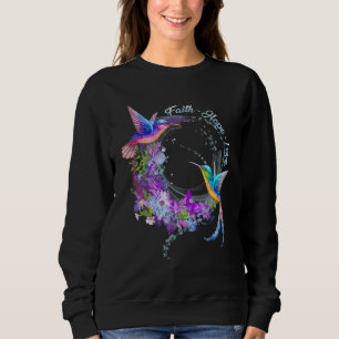Moletom Faith Hope Love Hummingbird Picture Bi