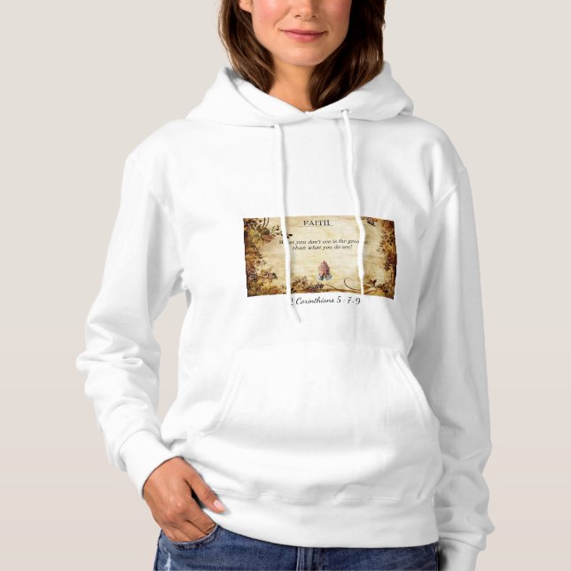 Moletom Faith Not Sight Women's Hoodie by StanVG (Frente)
