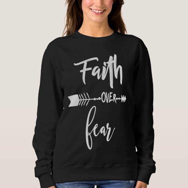 Moletom Faith Over Fear Christian Inspirational Motivation (Frente)