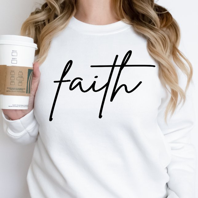 Moletom Faith Sweatshirt Womens Christian Inspiration (Criador carregado)