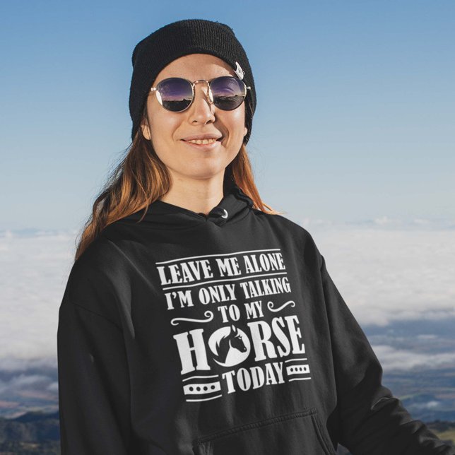 Moletom Falando Com Meu Cavalo (horse women's hoodie)