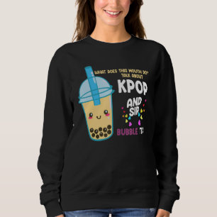 Moletom falar sobre kpop e beber chá bubble tea Mercadoria