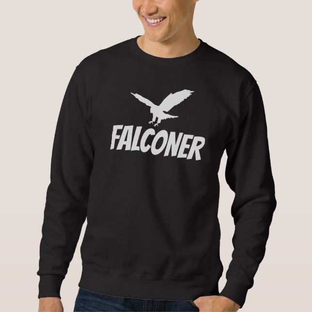 Moletom Falcon Trainer Peregrine Falconry Falconer Hawk Ou (Frente)