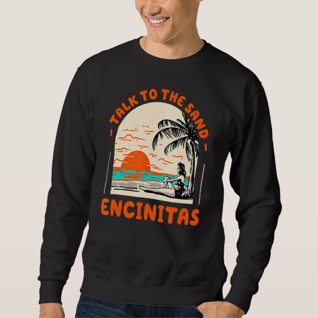 Moletom Fale Com A Areia Encinitas Beach Ocean California (Frente)