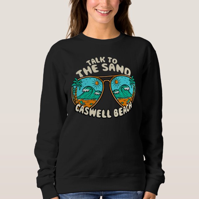 Moletom Fale Com A Sand Caswell Beach Summer North Caroli (Frente)