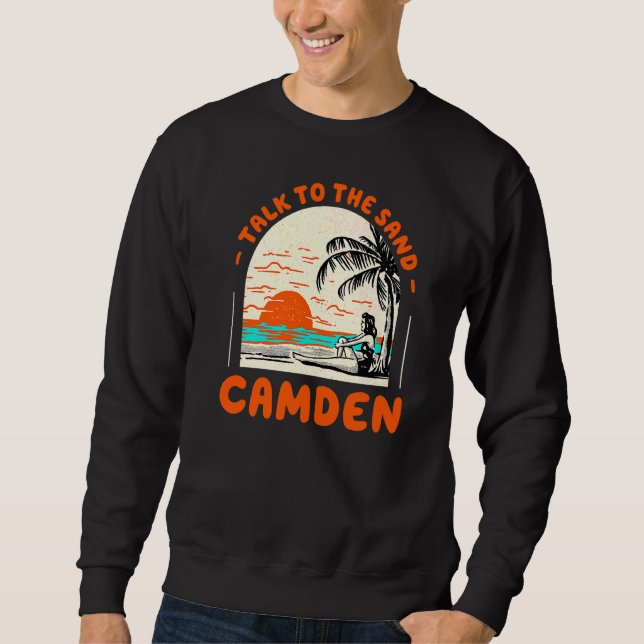 Moletom Fale Com O Sand Camden Beach Maine Ocean S (Frente)