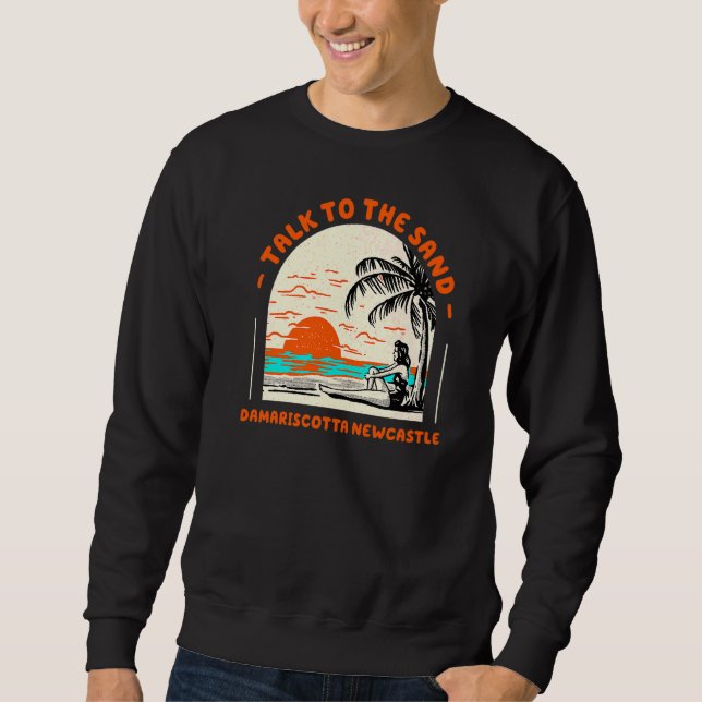 Moletom Fale Com O Sand Damariscotta Newcastle Beach Main (Frente)