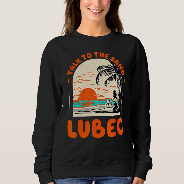 Moletom Fale Com O Sand Lubec Beach Maine Ocean Summer Sa (Frente)