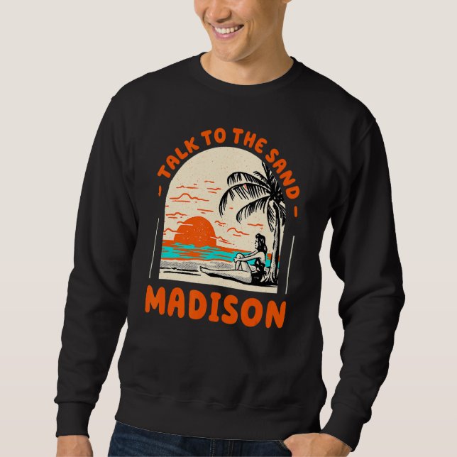 Moletom Fale Com O Sand Madison Beach Connecticut Ocean S (Frente)