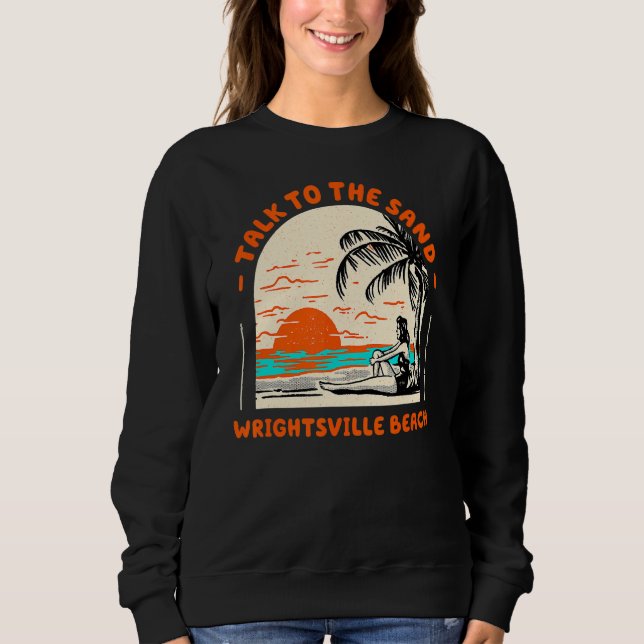Moletom Fale Com O Sand Wright tsville Beach Ocean North C (Frente)