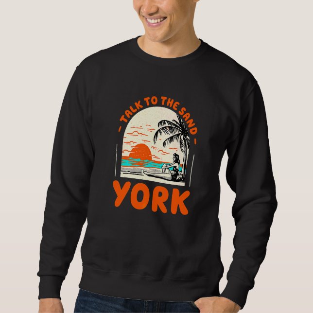 Moletom Fale Com O Sand York Beach Maine Ocean Say (Frente)