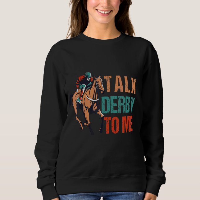 Moletom Fale Derby Comigo Corrida de Cavalos Derby, Cavalo (Frente)