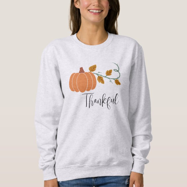 Moletom Fall Fashion Essentials: Pumpkin agradecido (Frente)