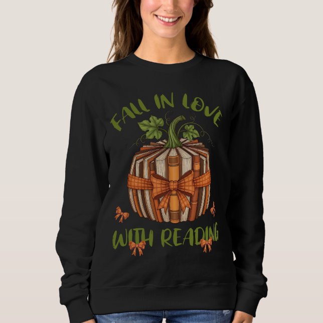 Moletom Fall In Love With Reading Cozy Autumn Book Lover (Frente)
