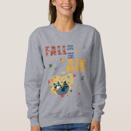Moletom Fall Is in The Air Raccoon Autumn Plus Size T-Shir