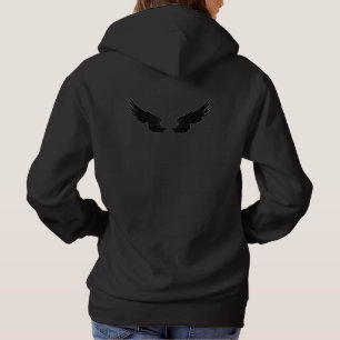 Moletom Falln Castiel Angel Black Front and Back