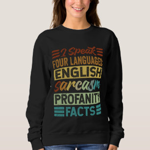 Moletom Falo Quatro Idiomas Inglês Sarcasmo Obscenidade F