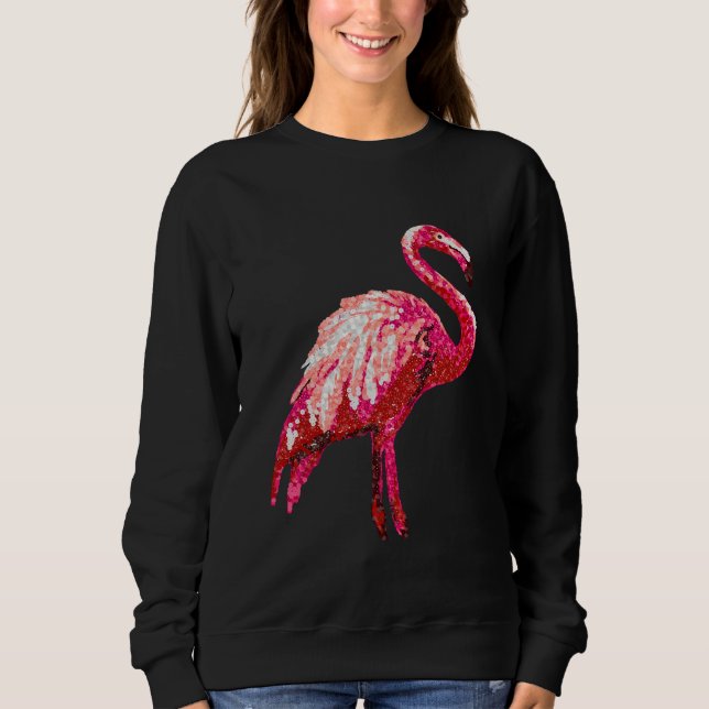 Moletom Falso Flamingo Tropical de Sequim Impresso (Frente)