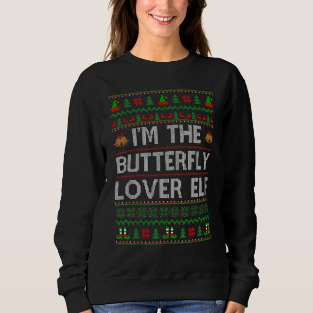 Moletom Família a combinar feio Eu sou o Elf Christm da Bo (Frente)