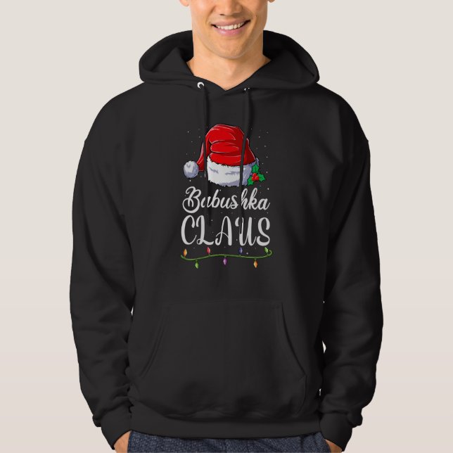 Moletom Família Babushka Claus Correspondendo Papais noeis (Frente)
