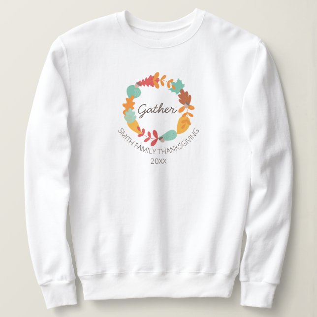Moletom Família de Ação de Graças (Frente do Design)