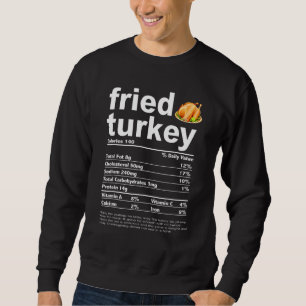 Moletom Família de Fatos Nutricionais Turcos Fritados