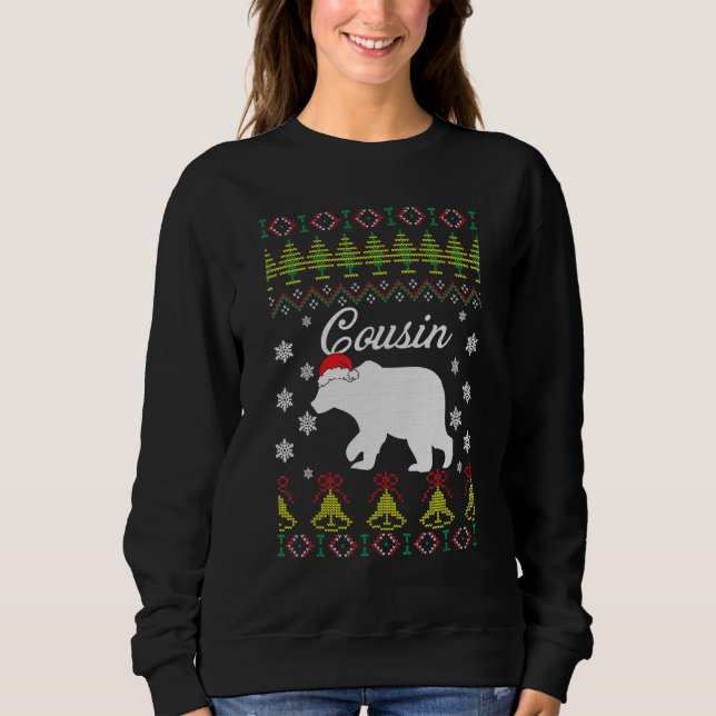 Moletom Família de pijamas de pijamas de natal UGLY Bear (Frente)