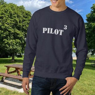 Moletom Família de Piloto de 3 Cool Minimalista Aviação