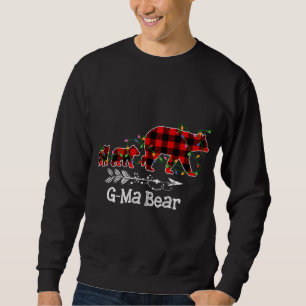 Moletom Família Pajama de Natal do Urso Vermelho das Mães