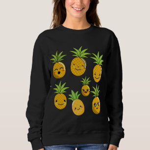 Moletom Família Pineapple Fofa Kawaii Engraçada Fruta Hava
