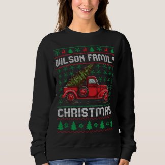 Moletom Família Wilson Fez o Natal do Sweater Red Truck