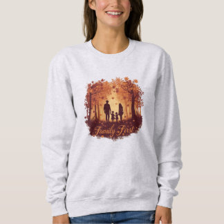 Moletom Family First – Thanksgiving Silhouette Sweatshirt