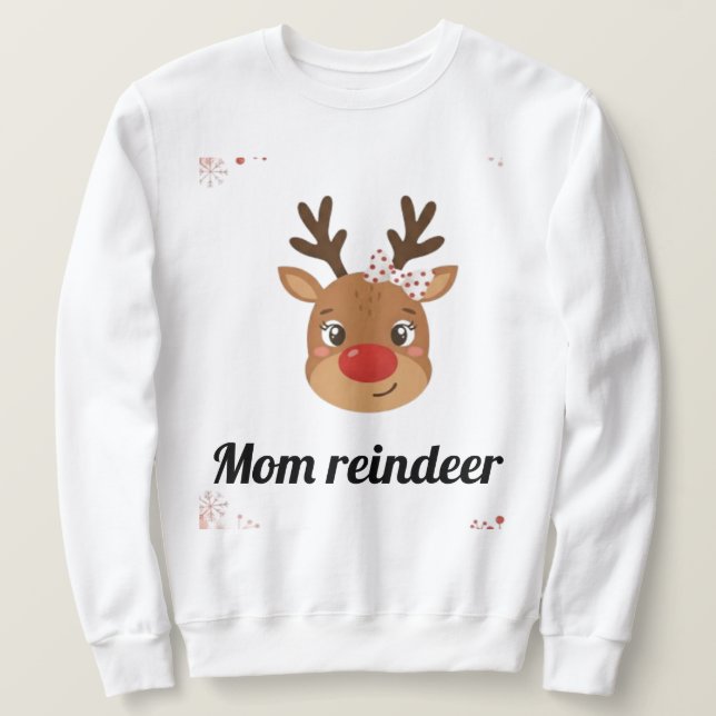 Moletom Family Reindeer Matching Mugs (Frente do Design)
