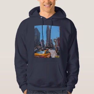 Moletom Famoso Edifício Flatiron Nova York Táxi Amarelo Re