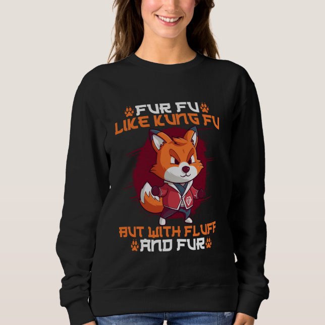 Moletom Fandom Peludo Fursona Raposa Fu Fu Como Kung Fu Ma (Frente)