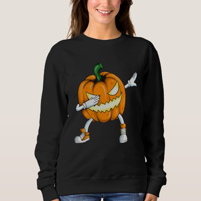 Moletom Fantasias de Halloween Dab Cabeça de Abóbora Faz D (Frente)