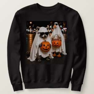 Moletom Fantasioso Traje de Fantasma de Guaxinim e Ganso p