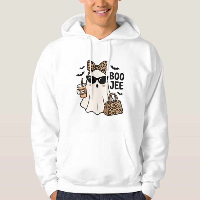 Moletom Fantasma Boo Jee Halloween Arco de Leopardo Design (Frente)