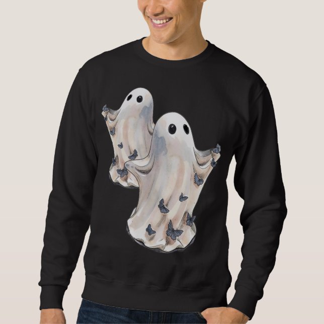 Moletom Fantasma com borboletas de Halloween  (Frente)