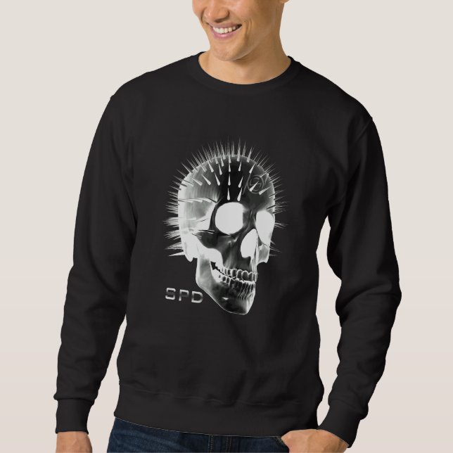 Moletom Fantasma de Caveira com Espinhos (Frente)