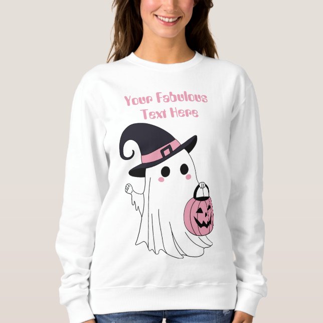 Moletom Fantasma do Bom Halloween (Frente)