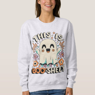 Moletom Fantasma Floral de Groovy Retro, Cute Halloween