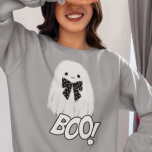 Moletom Fantasma Fofo Boo Halloween Peludo