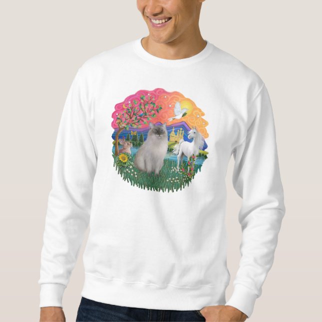 Moletom Fantasy Land (ff)- Ragdoll cat (ponto de foca azul (Frente)