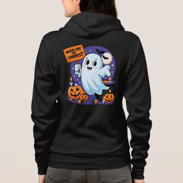 Moletom Fantôme halloween humour bonbon (Verso)