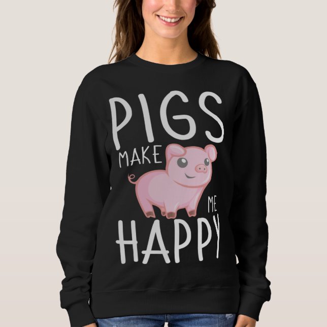 Moletom Farm Kids  Pigs Make Me Happy (Frente)