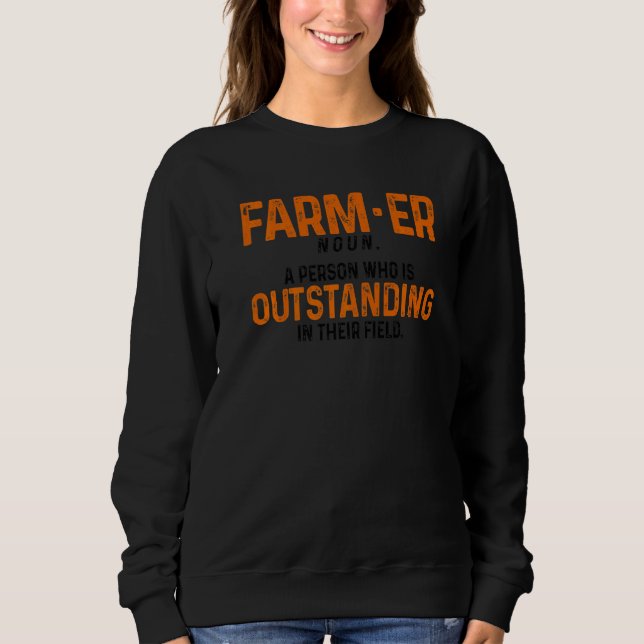 Moletom Farmer Definition Noun Farmer Agriculture Tractor  (Frente)