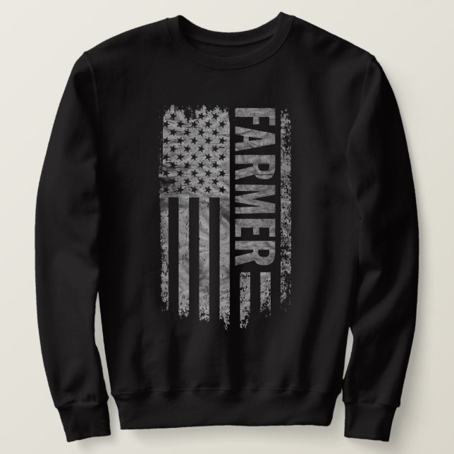 Moletom Farmer USA Flag Distressed design (Frente do Design)